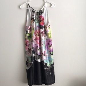 Sleeveless Floral Halter Dress